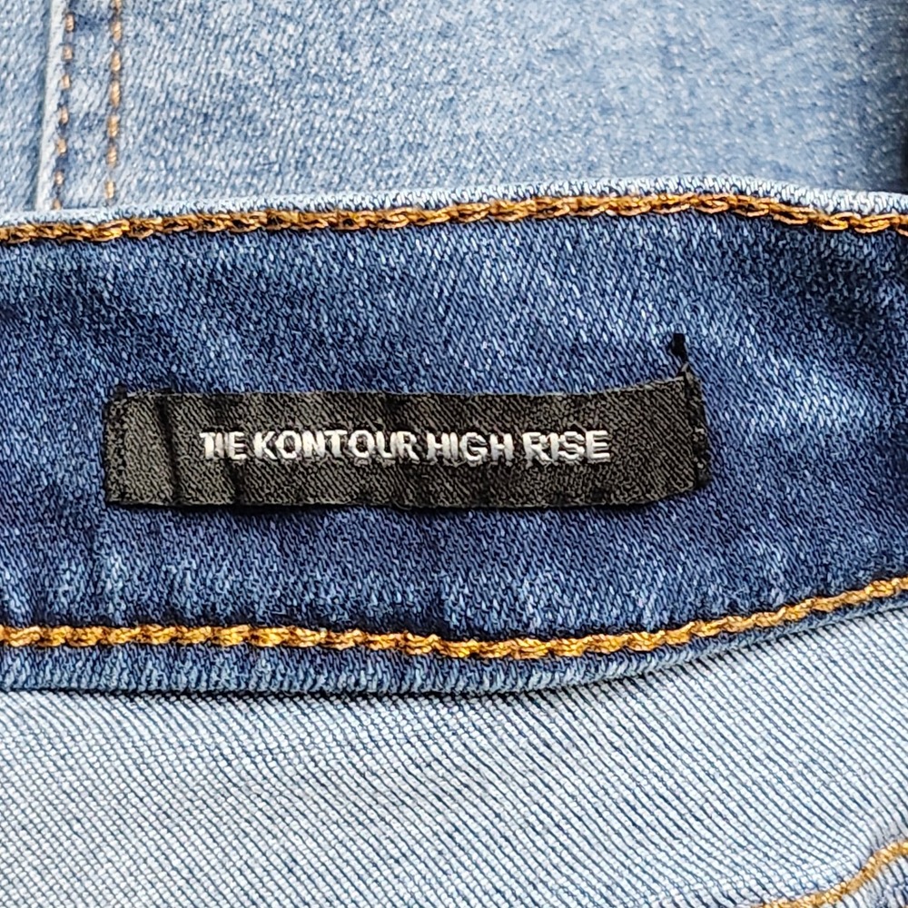 Kendall + Kylie The Kontour High Rise Skinny Jeans Women Size 28 Blue Distressed - Picture 10 of 14